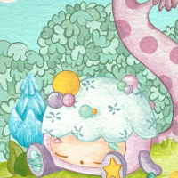 Bubble Egglet SleepyHead Print